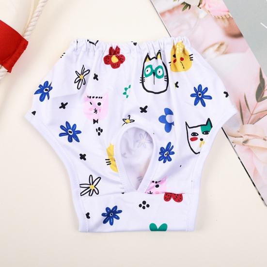 Yousheng Pet Menstrual Pant Female Dog Diaper Shorts Sanitary Pants Elastic Physiological Panties Cartoon Pattern Breathable Puppy