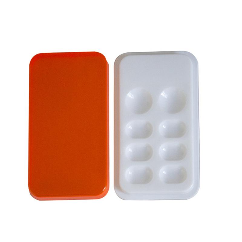 8 Slots Dental Shade Light Storage Mixing Box Dental Palette With Cover Dental Veneer Box Organizer Tool