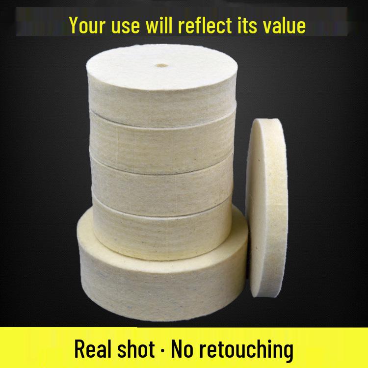 High-Density Wool Felt Polishing Wheel for Metal, Glass & Plastic - 15mm
