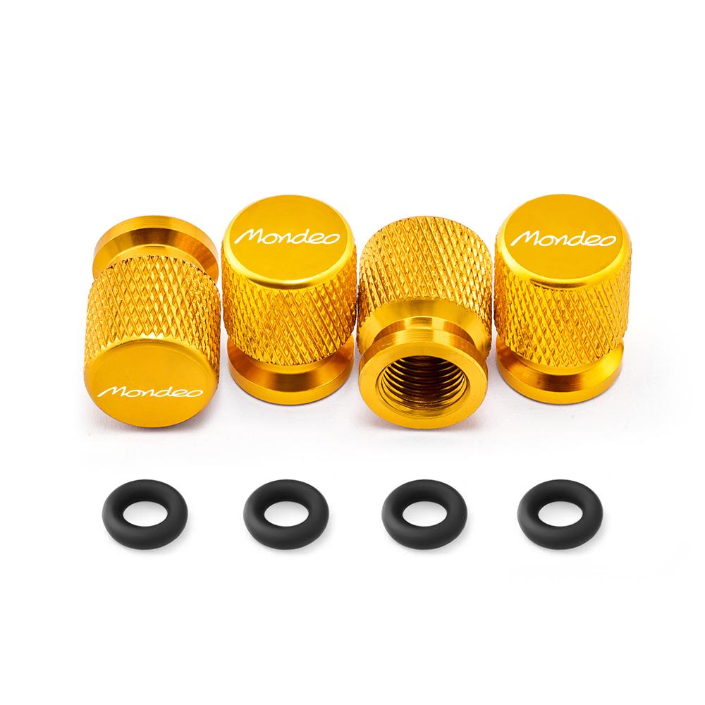 TQ013-4PCS Car Wheel Tire Valve Caps Tyre Stem Covers Airdust Waterproof For Ford Mondeo MK3 MK4 MK5 Accessories