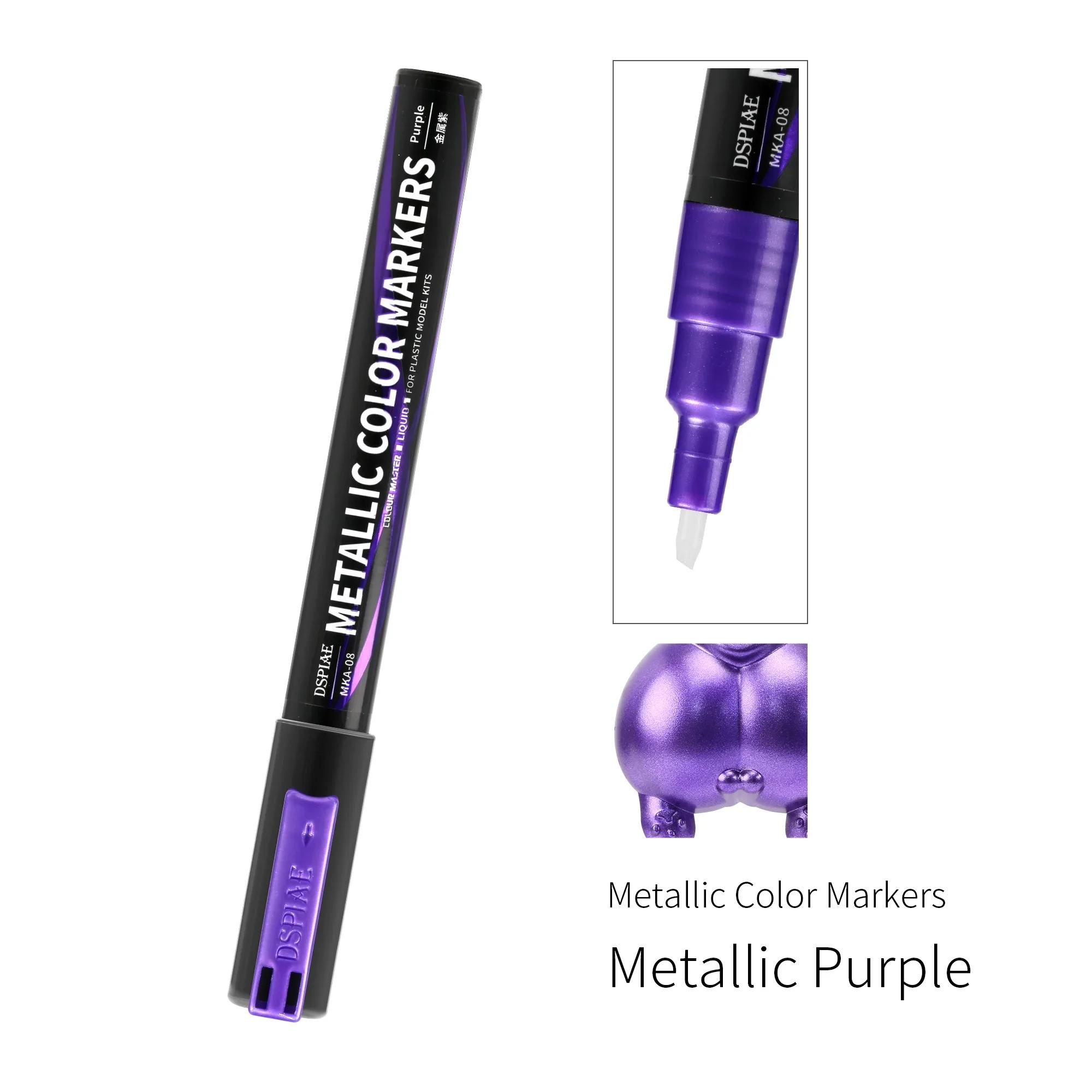 

DSPIAE MKA Super Metallic Marker Brush Pen Environment-friendly Water-based Soft Head Pink Orange Red Blue Green Sliver Gold