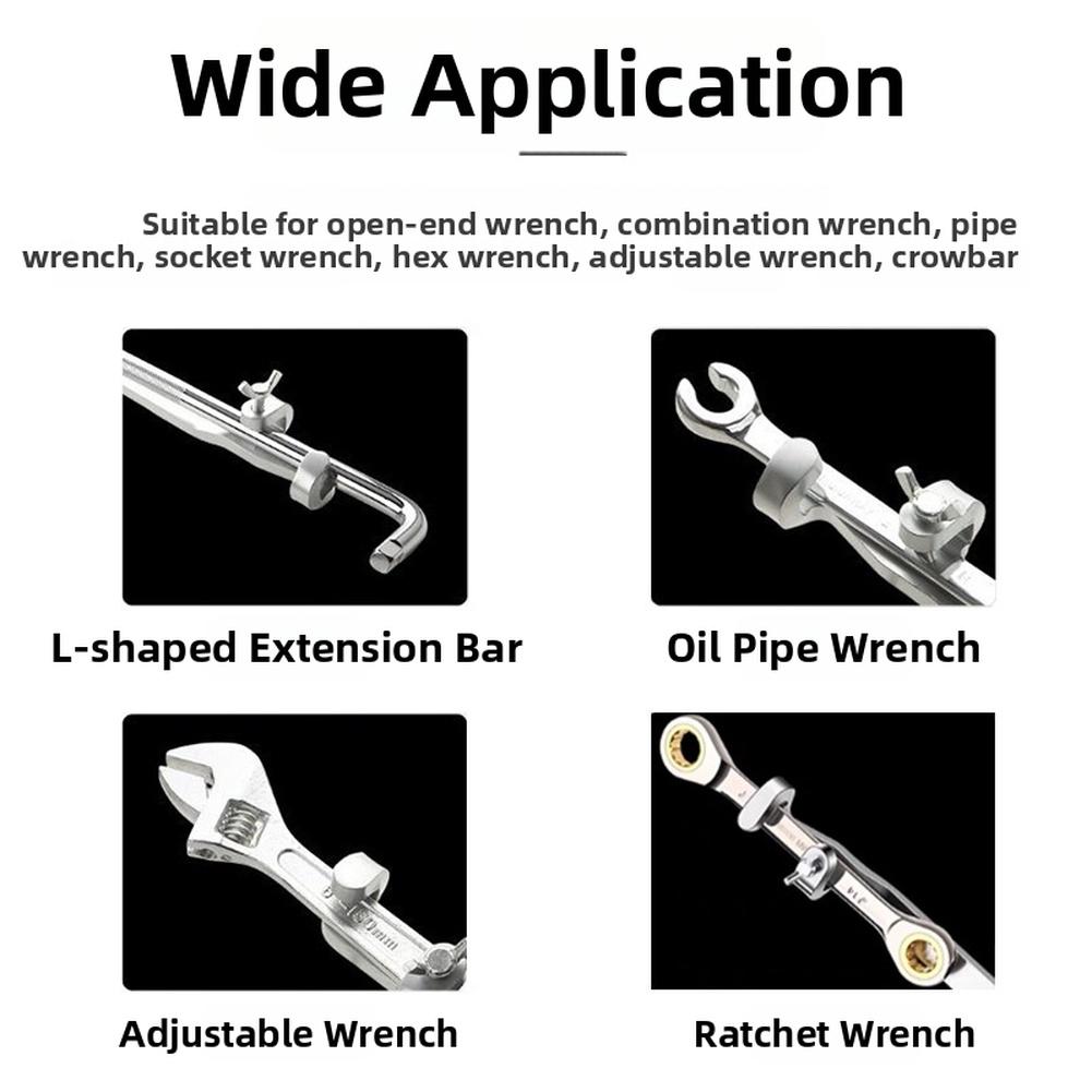 For Socket Spanner Wrench Extension Bar 400mm Alloy Steel Handle with Non Slip Grip and 9mm Slot Compatibility