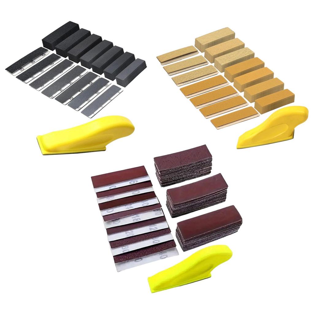 Micro Sander, Small Sanding Tool with 70Pcs Sandpaper, Hand Sanding Block for Wood Polishing