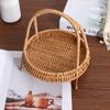 Portable Woven Plastic Storage Rack - Kitchen Tray, Flower Basket, Desk Organizer for Small Items. Multi-Purpose & Decorative.