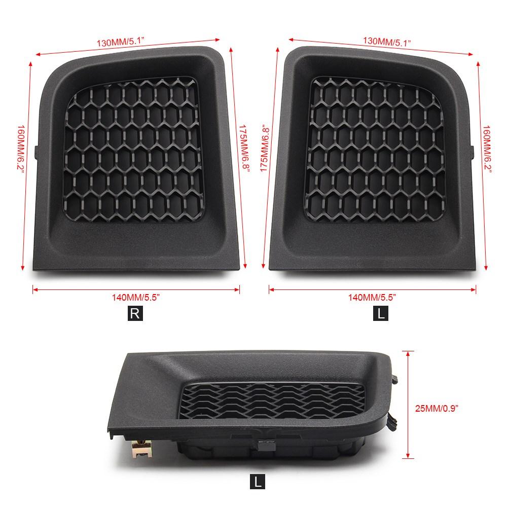 1Pc/2Pcs Car Front Bumper Lower Grille Insert Bezel Cover Trim For Jeep Renegade 2015-2017 lower wind grille Bezel Cover