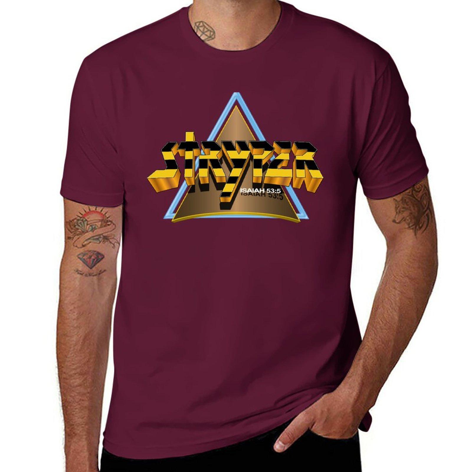 XIXI Fashion Stryper - Logo met Driehoek T-shirt aangepaste sportfans oversized t-shirts voor heren 3XL