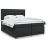 VidaXL Slat Bed Base with Mattress Black 200x200 Cm Faux Leather 3290736