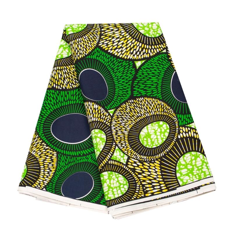 African Waxed Printing Fabric 3Yard Double Side Geometric Print Polyester Fabric For Sewing Craft and Home Decoration