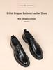 2026 Red Dragonfly Men's Brogue Leather Formal Shoes with Velvet, Genuine Leather, Perforated Design, Ideal for Weddings and Business.