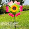PVC Sunflower Windmill Stake Standing Lawn Flower Pinwheel  Outdoor Party Picnic Decor