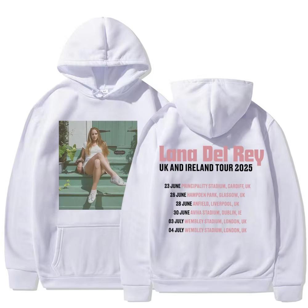 Sweat à capuche Tournée UK Irlande Lana Del Rey Hommes Femmes Mode Harajuku Esthétique Sweatshirts Confort Décontracté Pullovers Surdimensionnés