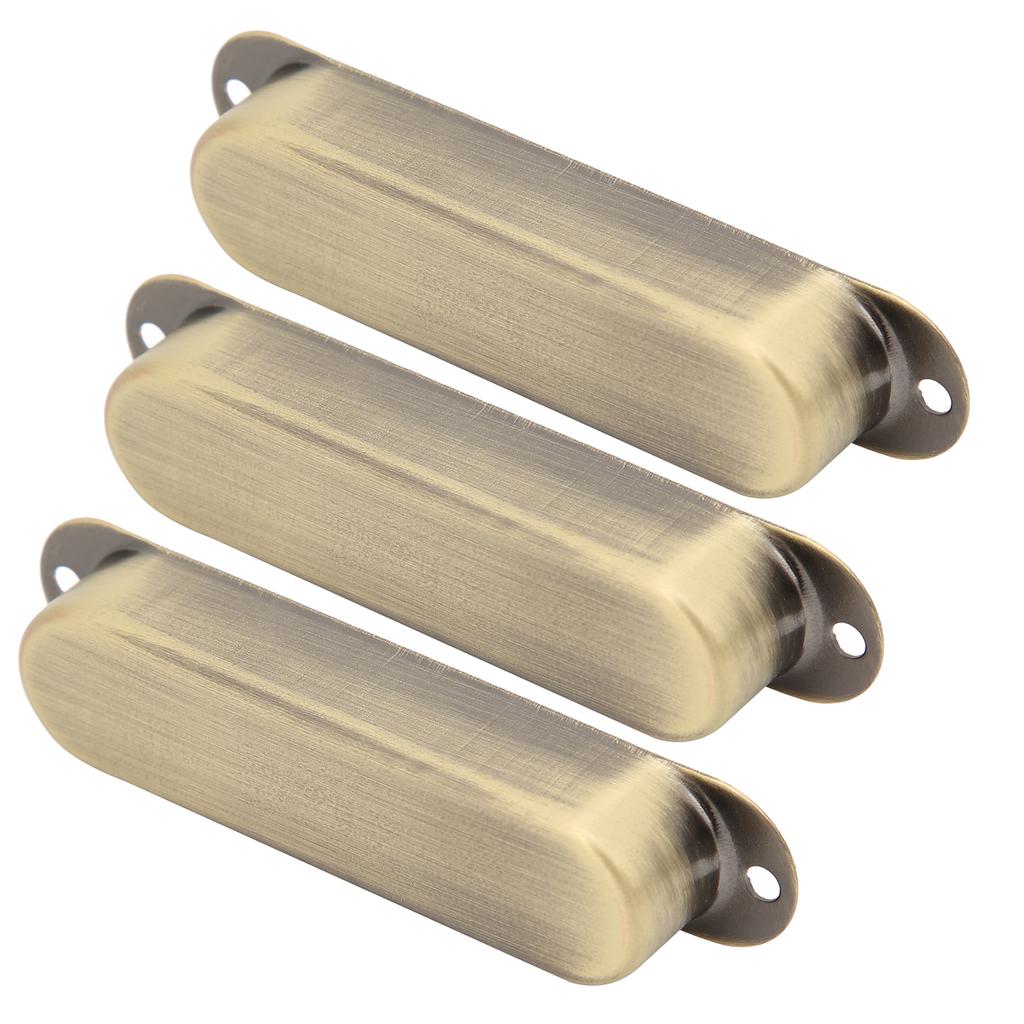 3Pcs Closed Pickup Cover Single No Hole Brass Instrument Guitar Musical AccessoriesBronze