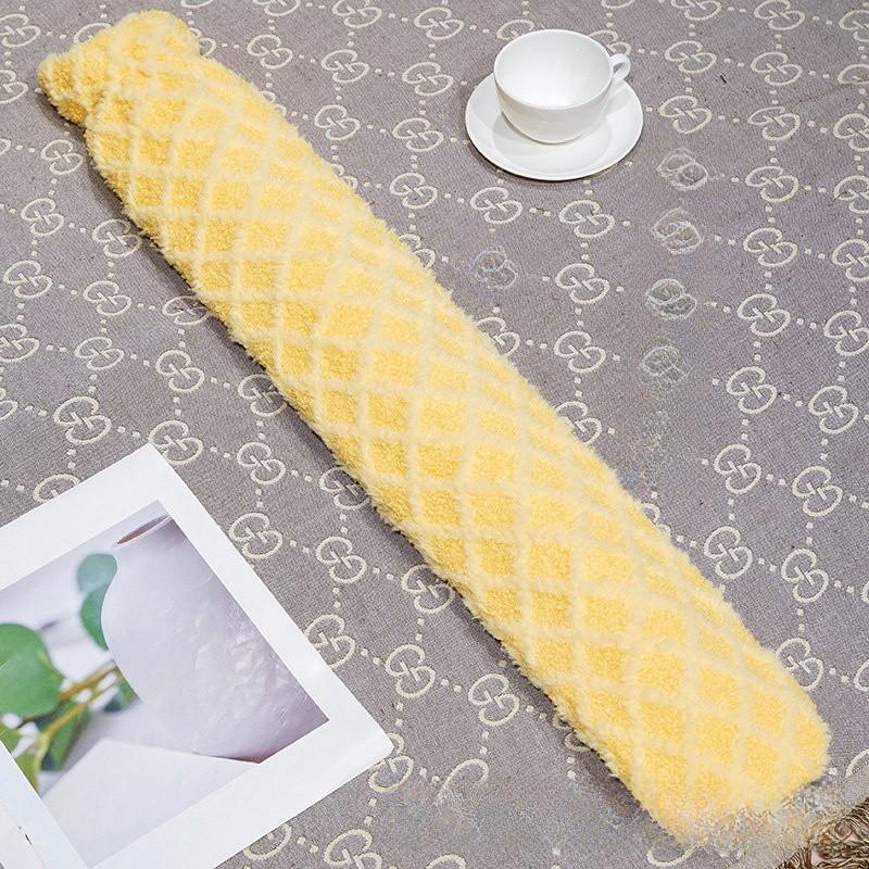 Cartoon Cat Shape Long Hot Water Bag With Soft Short Plush For Warmth And Gift Giving