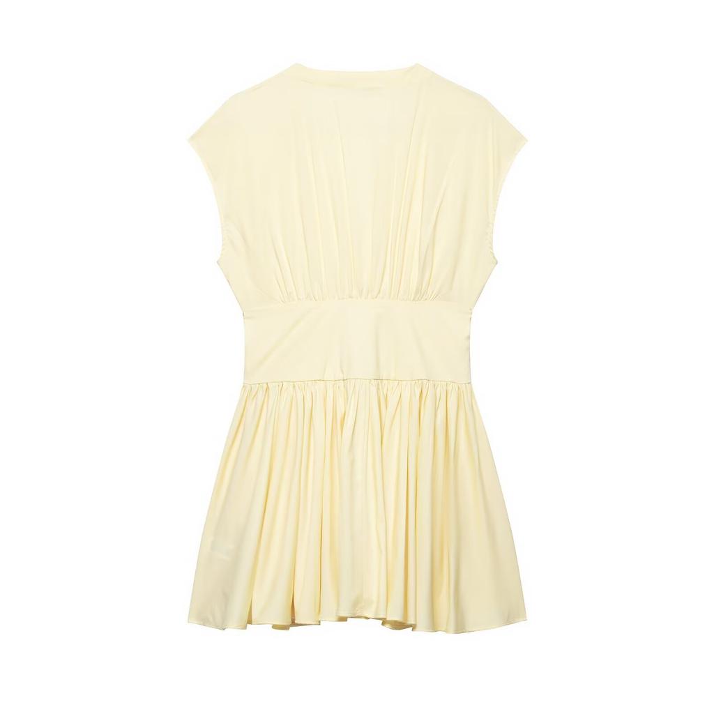 Women's Summer New European and American Style Fashion Sleeveless Poplin Mini Dress