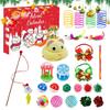 Christmas Cat Toy Calendar 2025 24 Days Cat Toy Countdown Calendar Christmas for Kitten Festive Seasonal Advent Holiday Favors