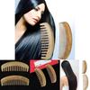 Peigne en bois de santal vert naturel Élégant antistatique à dents larges Peigne de massage pour filles