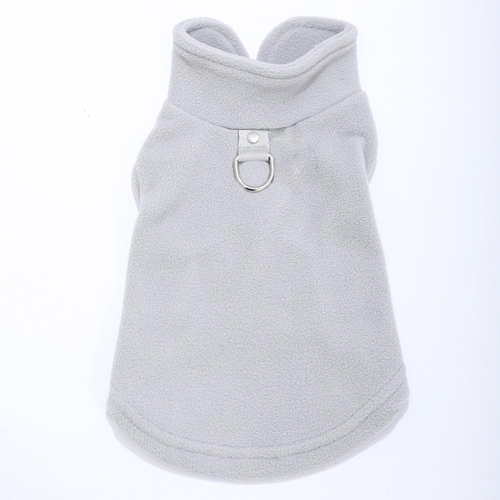 Fleece Dog Jacket D-ring Soft Cozy Warm Overalls Open Collar Splicing Cat Coat Sleeveless Puppy Clothes For Dog Cat