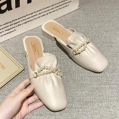 Korejská verze módních polovičních pantoflí Dámské letní svrchní oblečení Baotou Lazy Single Shoes Univerzální nazouvací dámské pantofle Letní