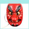 Stunning Red And Gold Tengu Mask For Halloween Festivities And Costume Parties