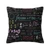 Mathematics Formulas Math Numbers Luxury Pillow Cover Home Decorative Geek Science Puzzle Sofa Cushion