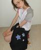 Ronron 3 Star Patch Backpack Black
