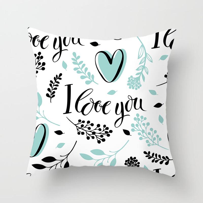 Valentine's Day Digital Printed Car Pillow Cushion Cover Core-Free Home Soft Decoration