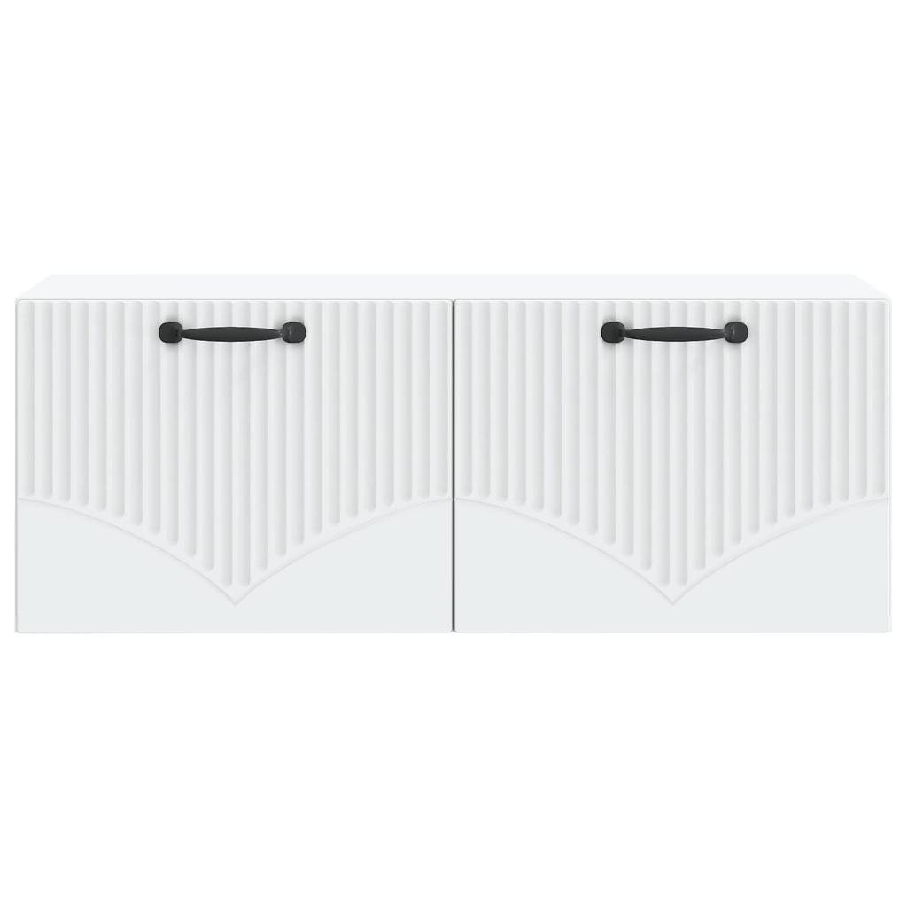Wall Mounted TV Cabinet White 78.5 X 31 X 30 Cm Engineered Wood