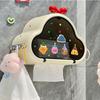 Cloud Patterned Bathroom Waterproof Non Porous Wall Hanging Tissue Box Storage Rack Dustproof