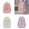 Large Capacity Nylon Backpack With Breathable Straps For Students And Casual Use