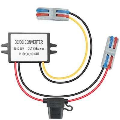 DC 10V-60V Buck Converter To 5V 5A 25W, , 24V, 36V, 48V To 5V