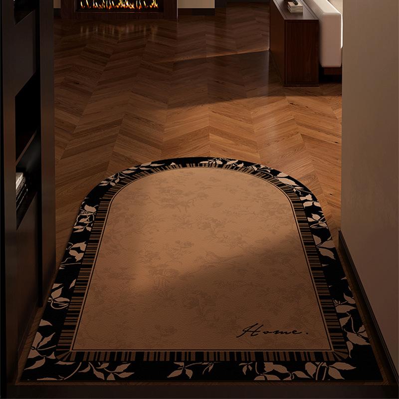 Middle Ancient Style Entrance Door Mat Dirt Resistant PVC Door Leather Carpet Floor Mat