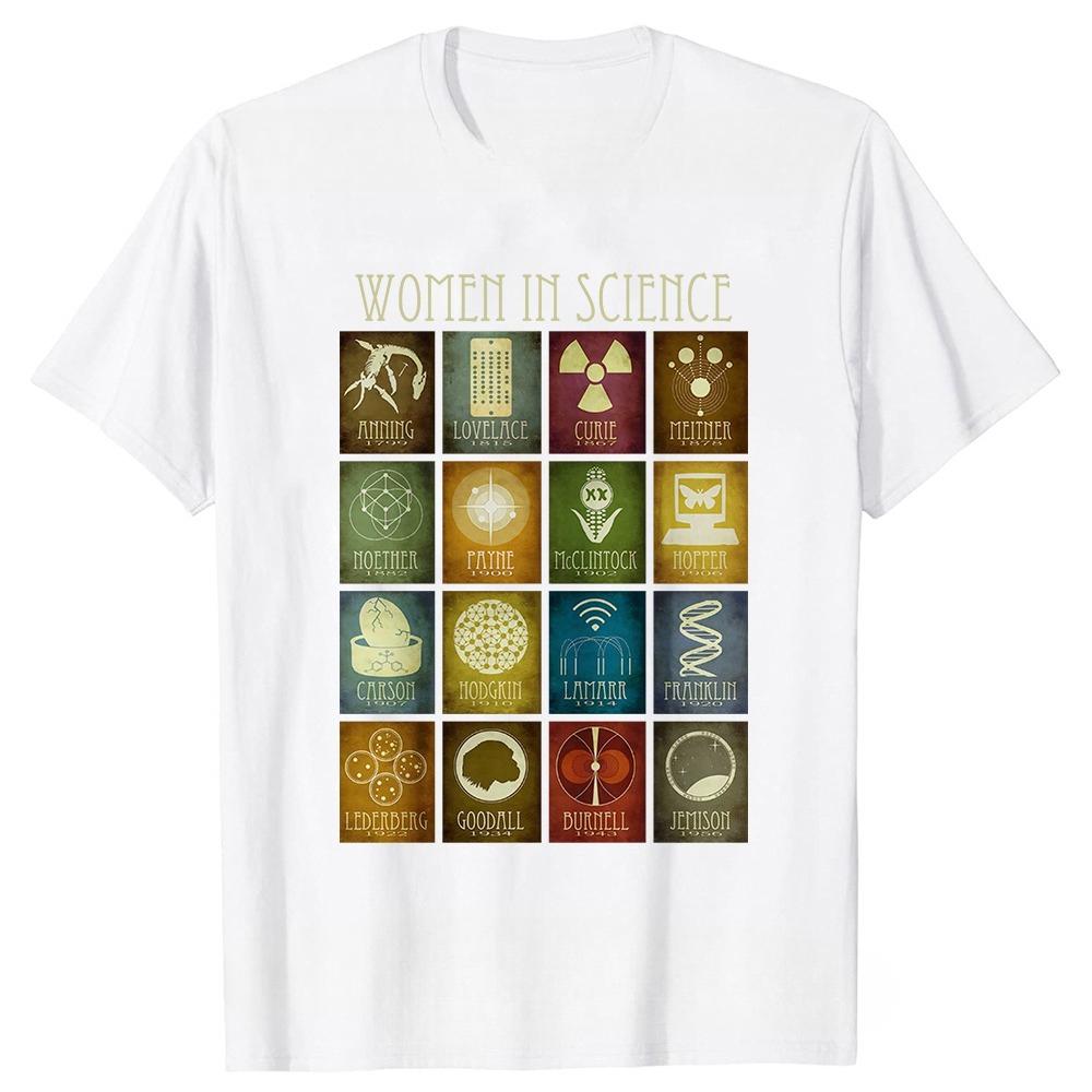 Unisex Women In Science Teacher T Shirts Summer Style Graphic Cotton Streetwear Short Sleeve Tshirt Unisexs Clothing Comfortable