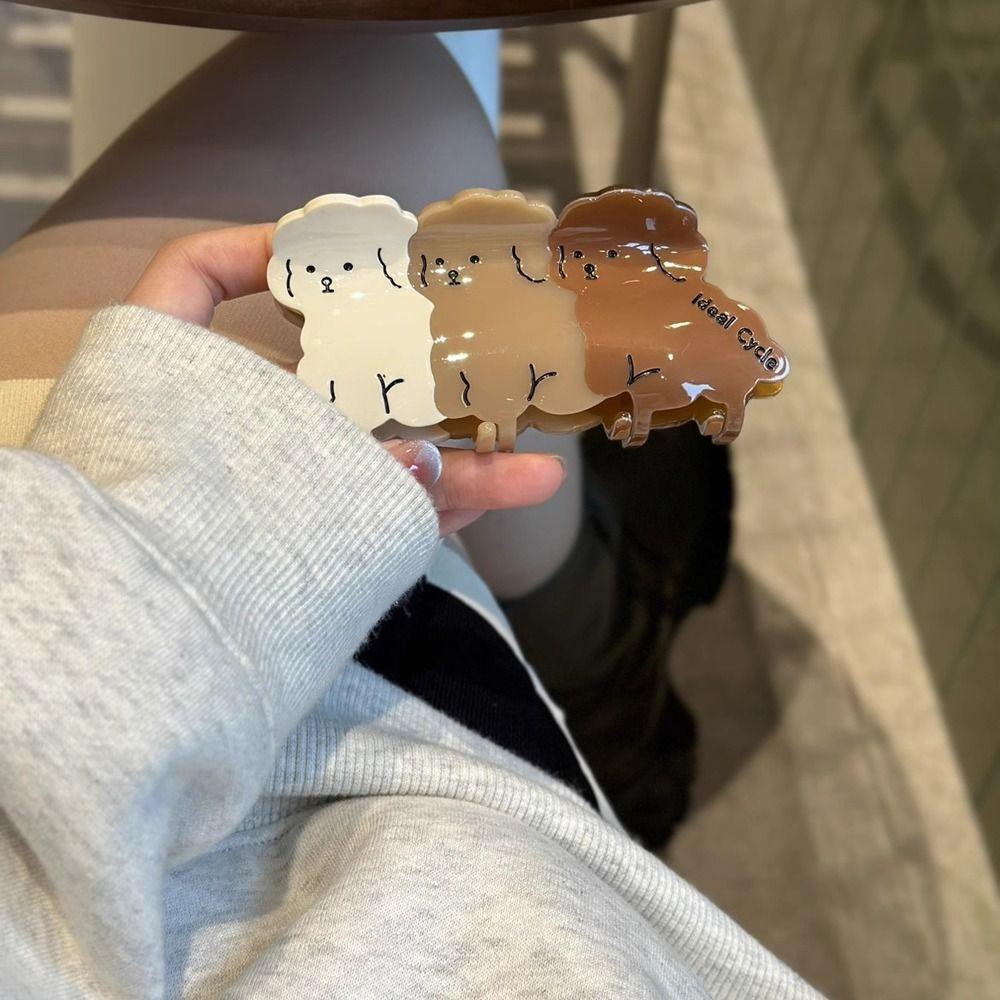 Holder Letter Animals For Girls Puppy Dog Korean Shark Clip Acetate Dog Hair Claw Women Hair Clip