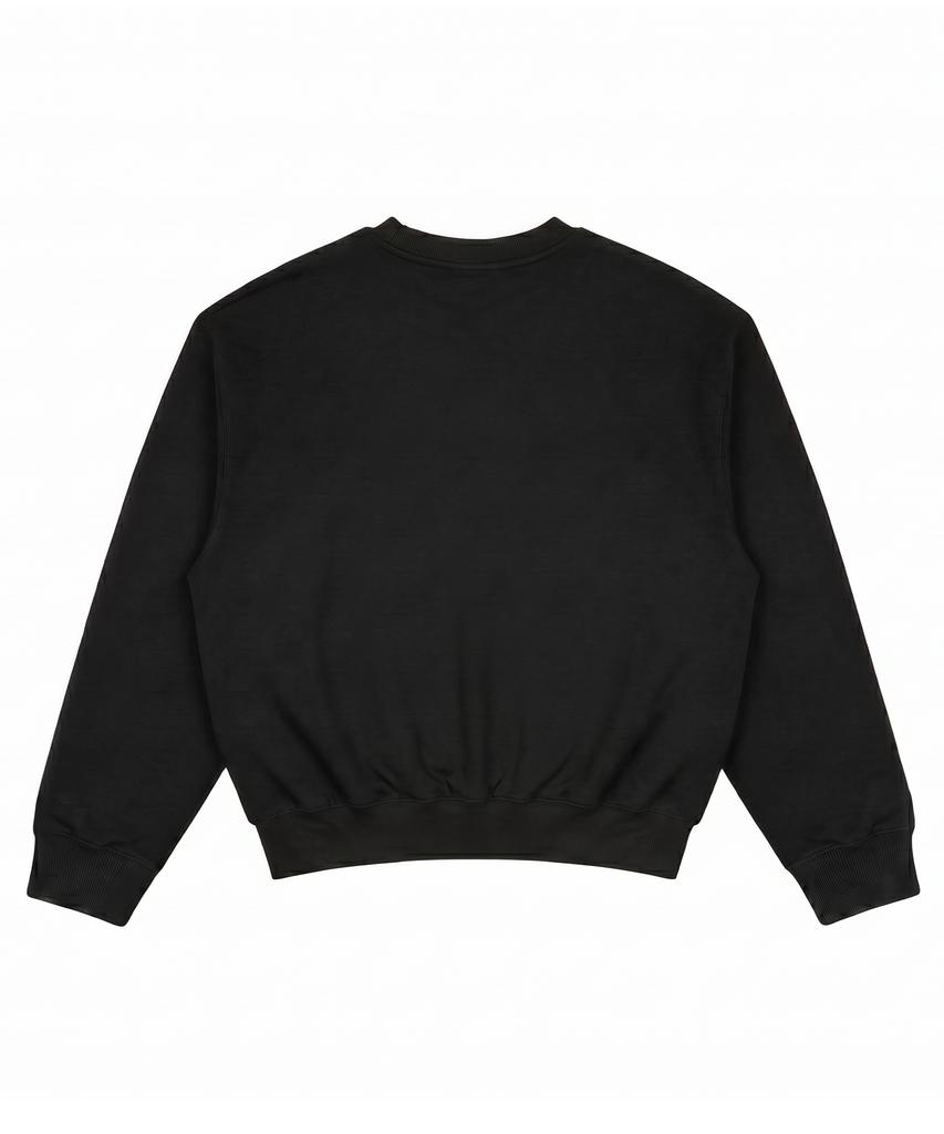 Noming Loose Fit Cropped Easy Sweatshirt - Black