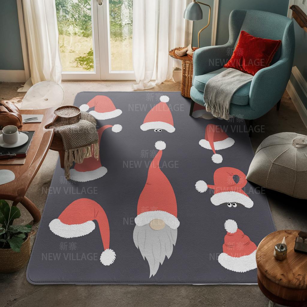 House Entrance Carpet Home Door Mat Living Room Bath Foot Bathroom Non-slip Water Absorption Rugs Bath Merry Christmas Winter