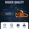 20 Inch Gas Chainsaw, 58CC 2-Stroke Gas Powered Chainsaw, Handheld Cordless Chainsaw, High-Power Logging Saw for Wood Cutting and Tree