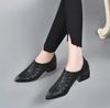 Ankle boots new small fragrant wind rhombus pattern iron bag pointed deep mouth women's shoes first layer cowhide temperament high heels