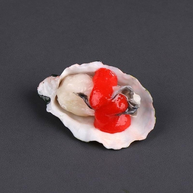 Artificial Grilled Oysters Model Simulation Grilled Scallops Model Realistic Roasted Oysters Fake Seafood Display Props