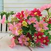 1 buquê com 28 cabeças de flores artificiais falsas, margarida, casa, cafeteria, decoração de casamento