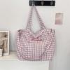Salds rūtains maiss jauns slinks vējš liela ietilpība studentu klase plecu crossbody iepirkumu soma