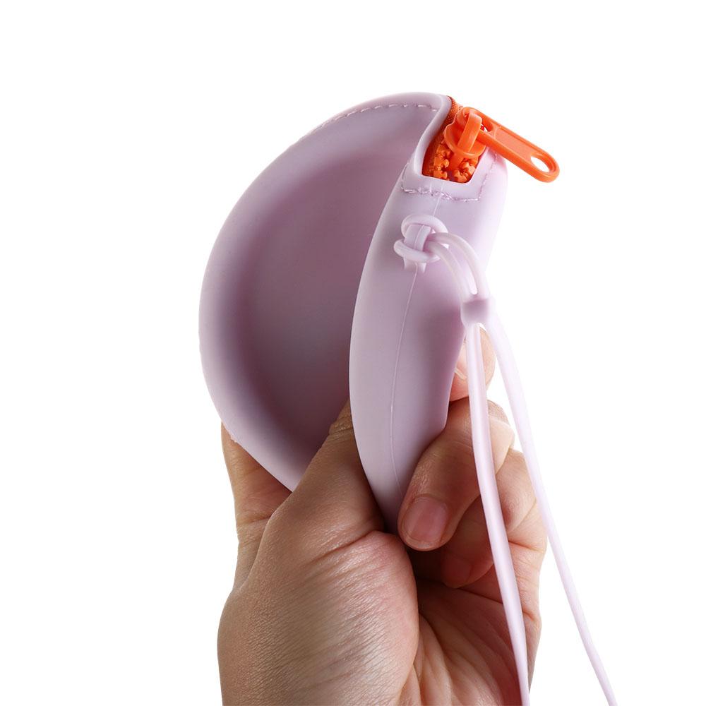 INS Round Silicone Coin Purse Mini Data Cable Storage Bag Lipstick Cosmetic Bag Men