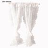 1/12 Dollhouse Sweet Floral Curtains Model 3 Styles Lace Mesh Simulation Floral Curtains White Dolls House Living Scene Decor