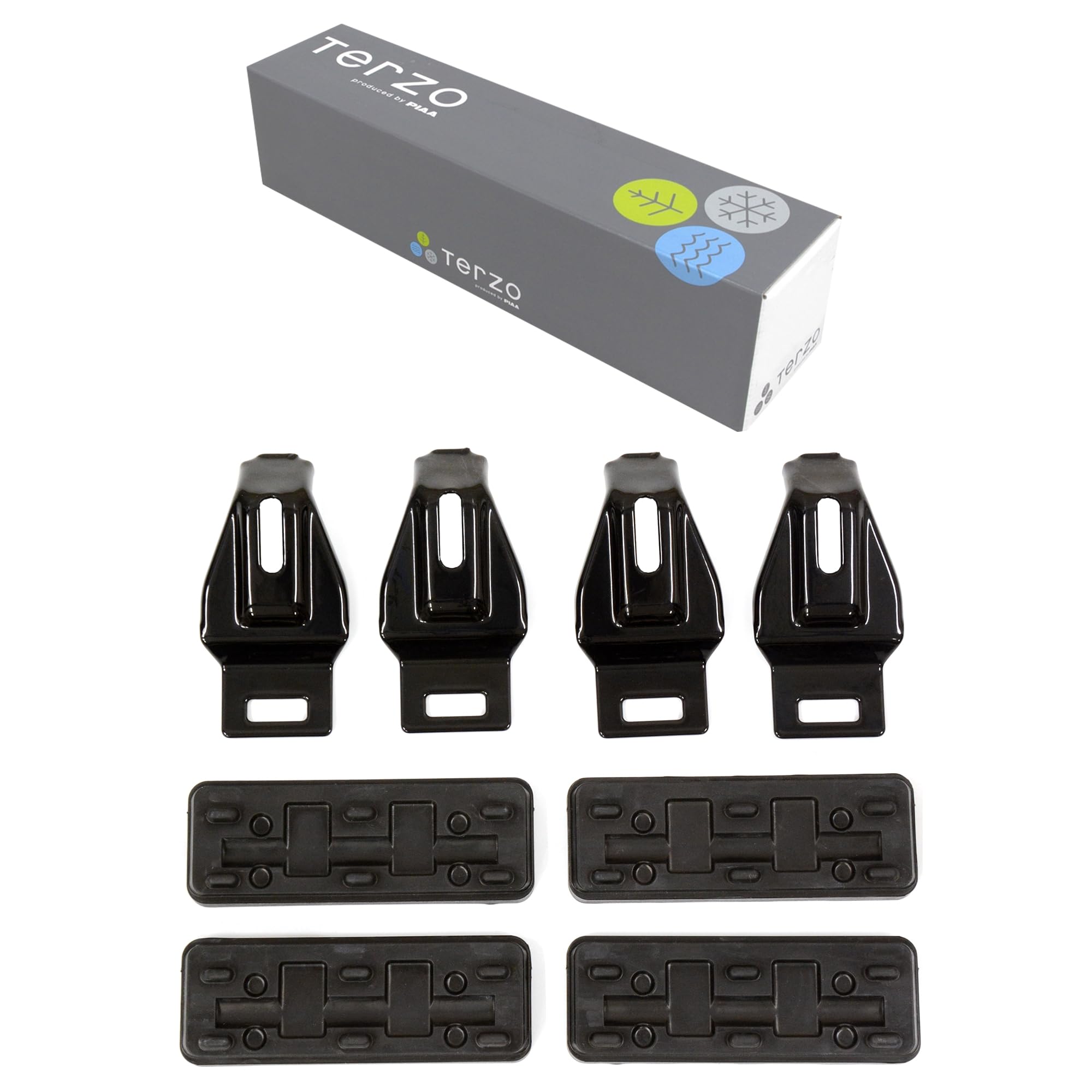 

Terzo Roof Carrier Set of for Nissan Elgrand EH391 (by PIAA) Carrier/Base Holder, 4, Black, E52, чёрный