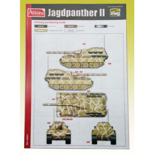 Amusing Hobby 1/35 Scale German Jagdpanther II Tank Destroyer Plastic Model Kit AMH35A011