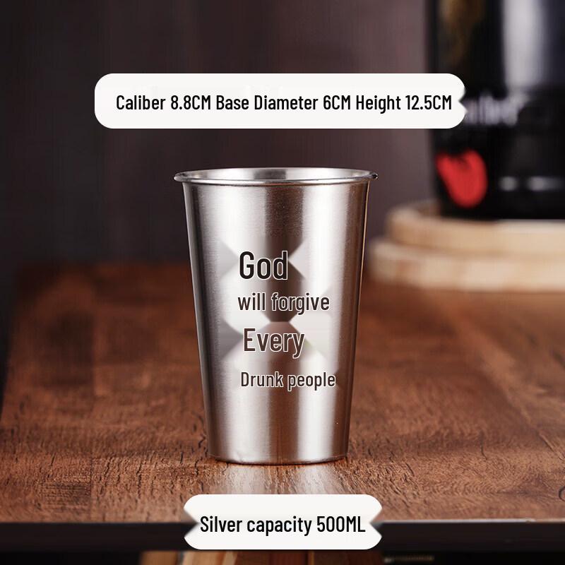 Qiwei 500ml Stainless Steel Beverage Mug