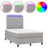 VidaXL Slat Bed Base with Mattress and LED, Upholstered Bed, Double Bed, Adult Bedroom Interior Bed, 3134941