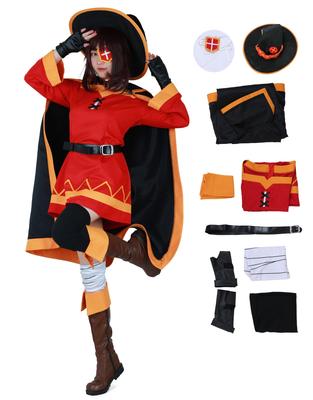 Miccostumes Witch Cosplay Combat Uniform Set with Popular Women's Costume, Hat, (Small)