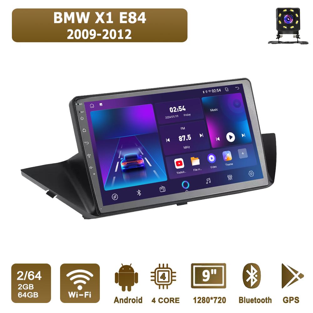

Android Car-Play Car Radio For BMW X1 E84 2009-2012 Multimedia Player Head Unit Stereo GPS Navigation BT WIFI,2+64GB чорний