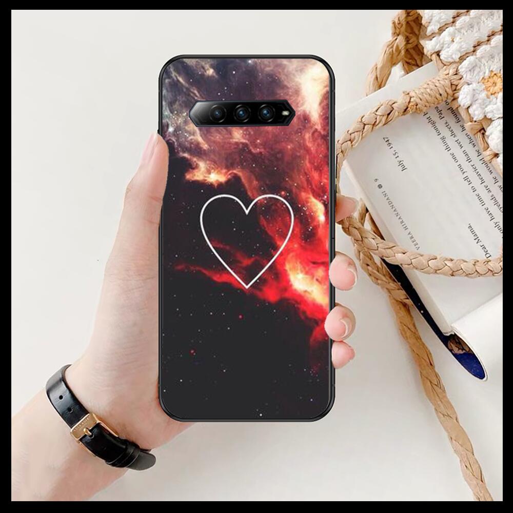 LIEBE Herz Handyhülle Für xiaomi redmi Black Shark 4 Pro 2 3 3s Hüllen Helo Schwarz Hülle Silikon Rückseite Hübsch Mini-Hülle funda
