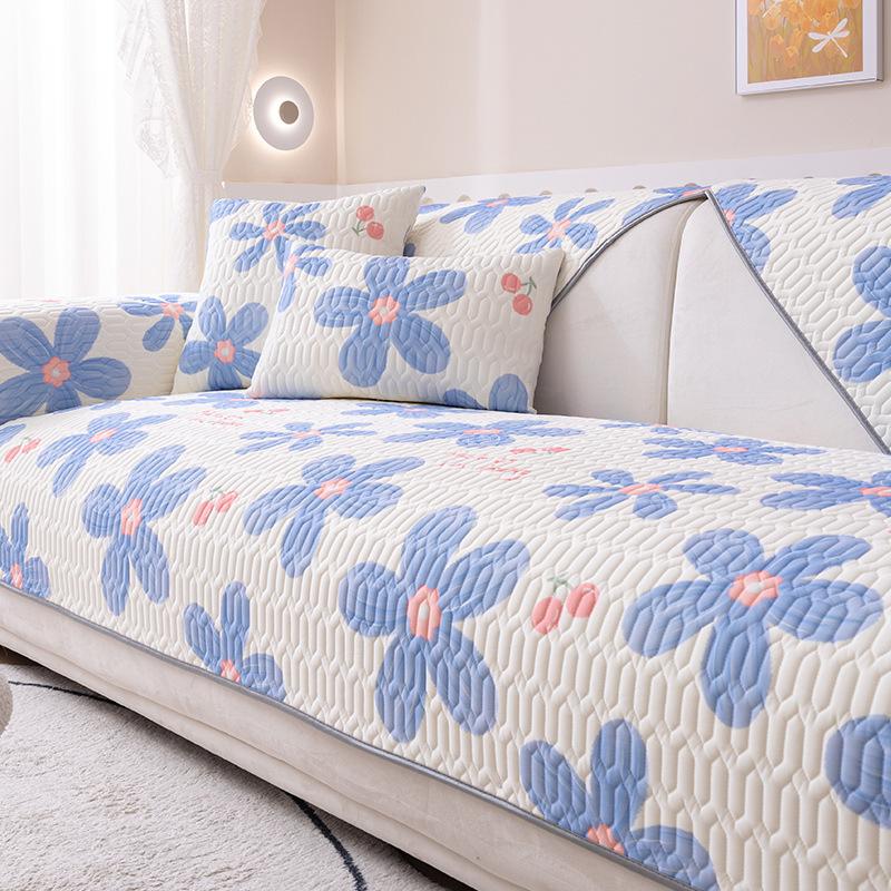 Sofa Cushion Summer Ice Silk Mat Non-Slip Mat Cool Summer Sofa Cover Cover Cloth